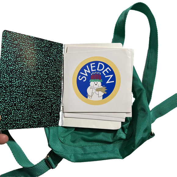 VTG 1993 Dayton Hudson Santa Bear World Traveler Plush w/ Passport Hat Backpack - Picture 10 of 17